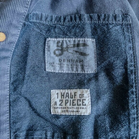 DENHAM brand Men's blazer/sport jacket Large 100% Cotton Gently Used - Picture 10 of 14